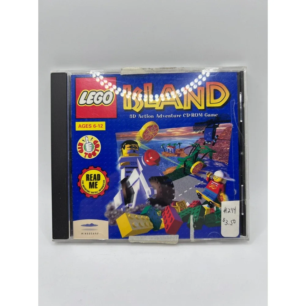 Vintage LEGO Island 3D Action Adventure CD-ROM Game 1997 Kids Games NOT TESTED‎